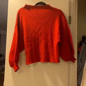 Anthropologie red sweater